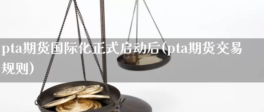 pta期货国际化正式启动后(pta期货交易规则)_https://www.txjjpc.com_黄金期货_第1张