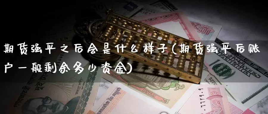 期货强平之后会是什么样子(期货强平后账户一般剩余多少资金)_https://www.txjjpc.com_期货科普_第1张